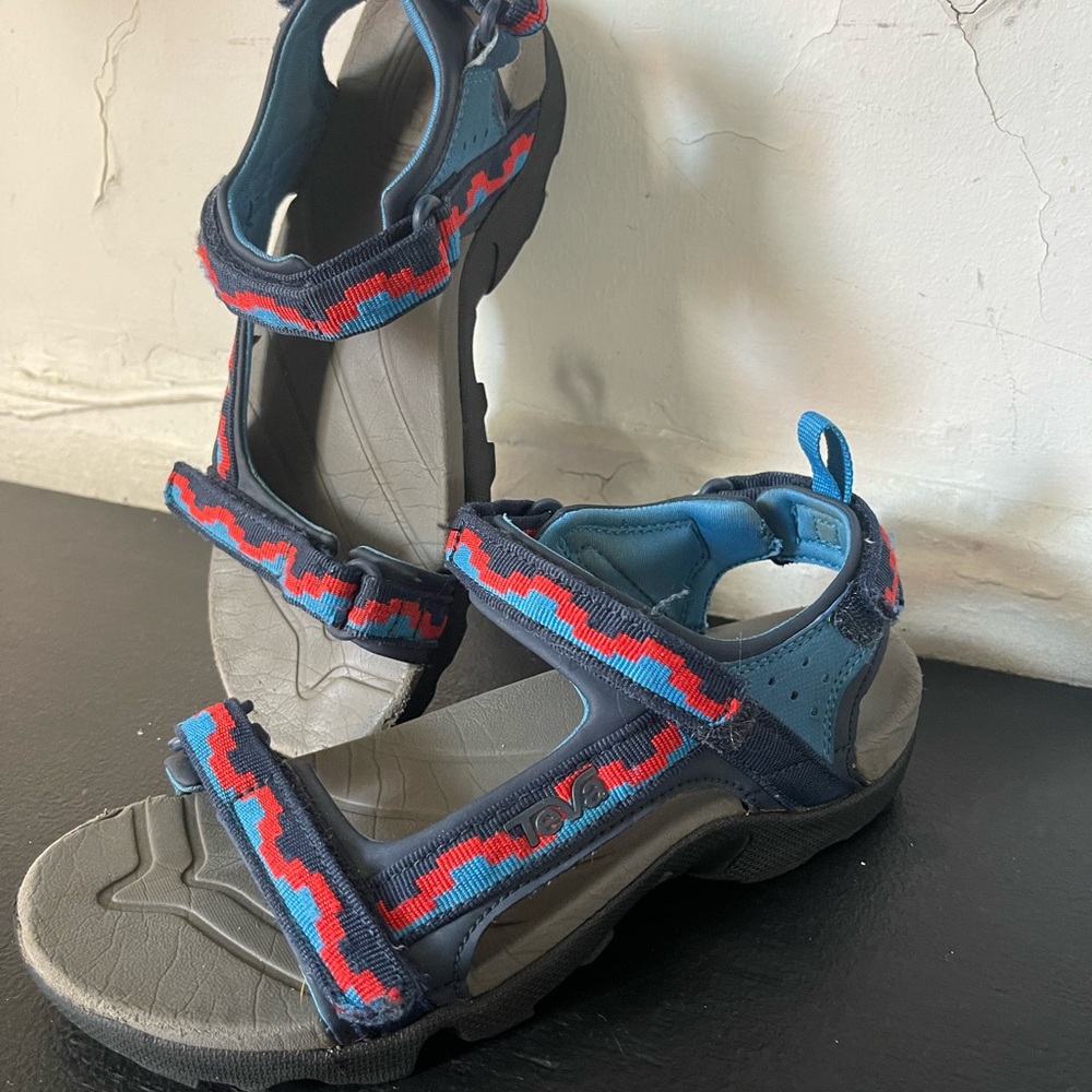 Kids' Blue and Red Sandals